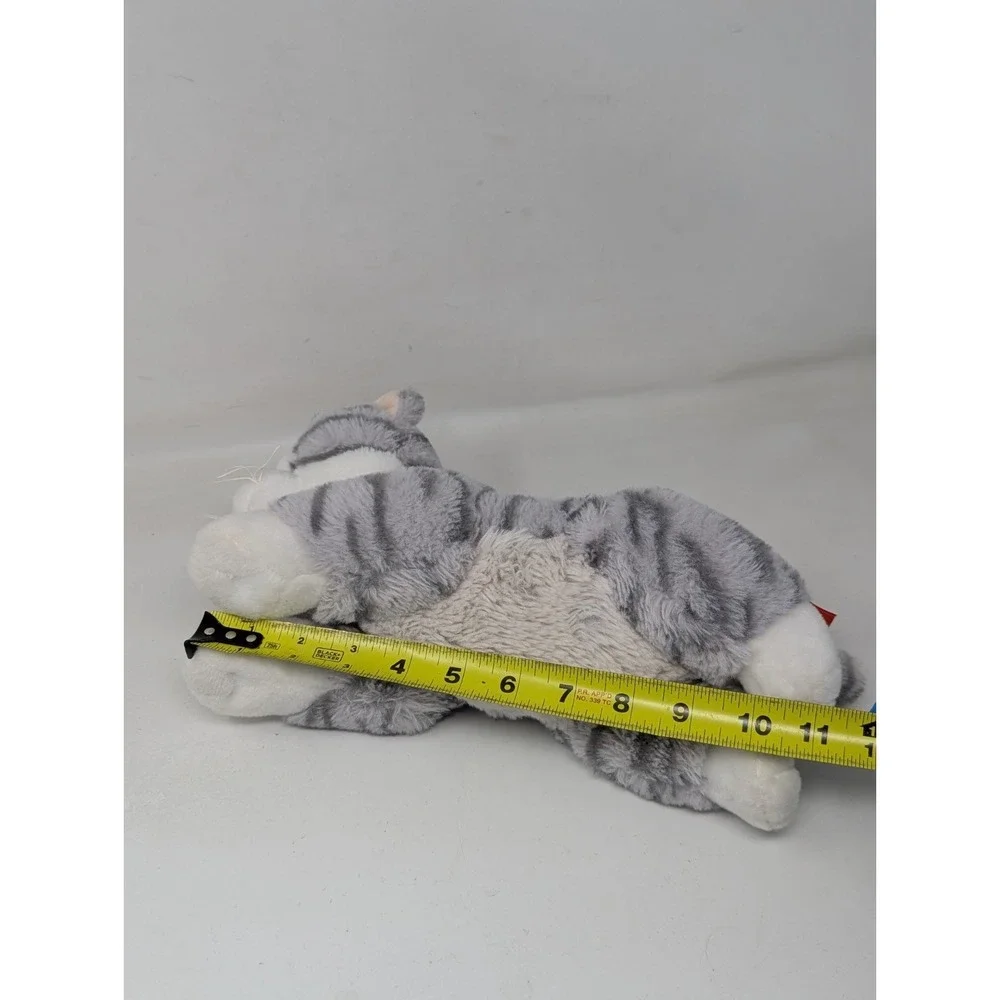 2017 Linzy‎ Meowing Sound Gray Tabby Cat Plush Tested Working VTG
